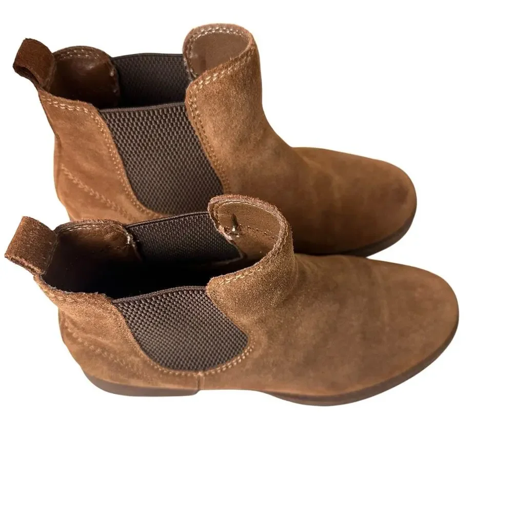 Bjorndal Brenna Chelsea Boots Brown Suede Booties Pull On Women’s Sz. 7 Comfort - Picture 11 of 16